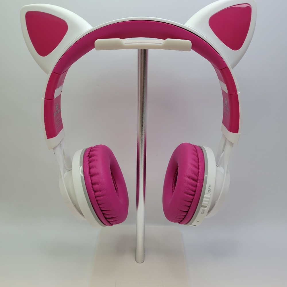 Bluetooth Headphones Riwbox CT-7 Cat Ear LED Light Up Wireless Foldable Headp... - Picture 3 of 5